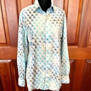 Robert Graham Abstract-Print Cotton Shirt Flip Cuff Size Medium